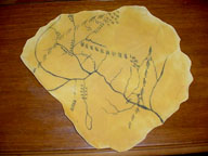 Replica map of Lewis and Clark expedition made by school children
